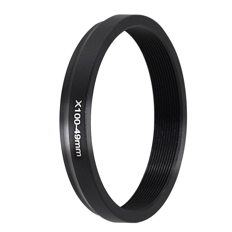 49mm Filter Adapter Ring for Fujifilm X100 series camera X100 X100S X100T X100F X100V X100VI Aluminum Alloy Black / Silver