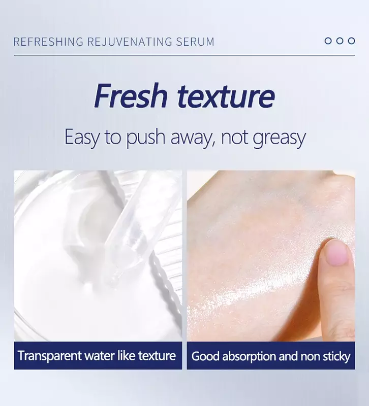 Sérum à base d'acide hyaluronique pour la réparation de la peau, cosmétique hydratant et durable, 2ml