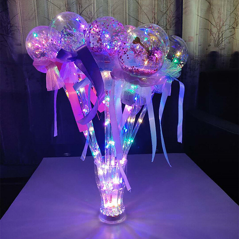 Bastone magico della bacchetta della principessa portatile per il gioco di ruolo del Costume mostra il favore del partito Cosplay illumina la bacchetta magica LED Pretty Glow Toy