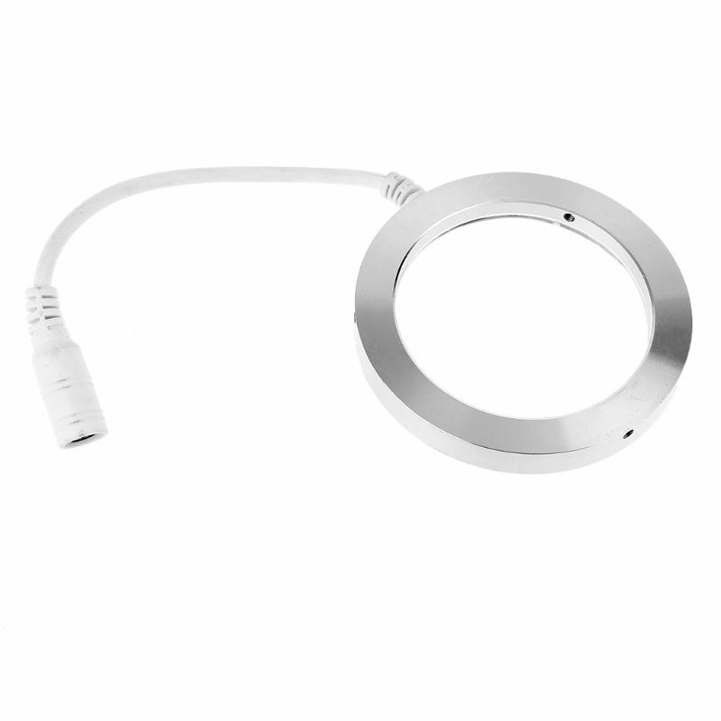 Upgraded 56 LED Microscope Ring Light Adjustable for Illuminator Lamp for Stereo Microscopes & Cameras Plastic for