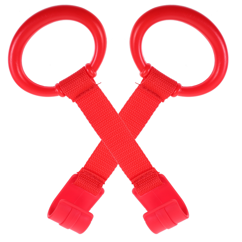 2 Pcs Playpen Children's Playpen Hand Pull Ring Hanging Standing Toddler Baby Tools Cot Rings Ribbon