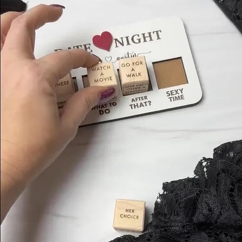 Conjunto de dados para casais, Data Night Dice, After Dark Edition, fácil de usar, A