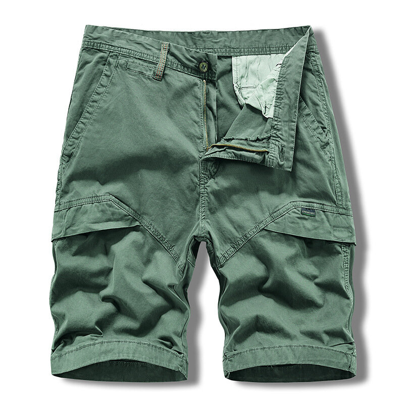 Pantalones cortos Cargo con múltiples bolsillos para hombre, moda para exteriores