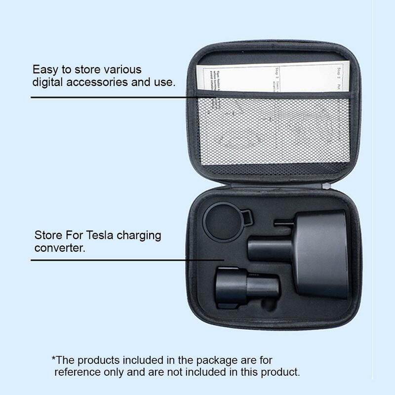 For Tesla CCS1 J1772 Charger Storage Bag Charger adapter Organizer box Travel Case For Electric Car Charging Accessories