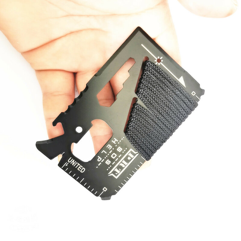 カードキャンプサバイバルツール軍事多機能スイス軍財布kinfeツールクレジットカード緊急ツール