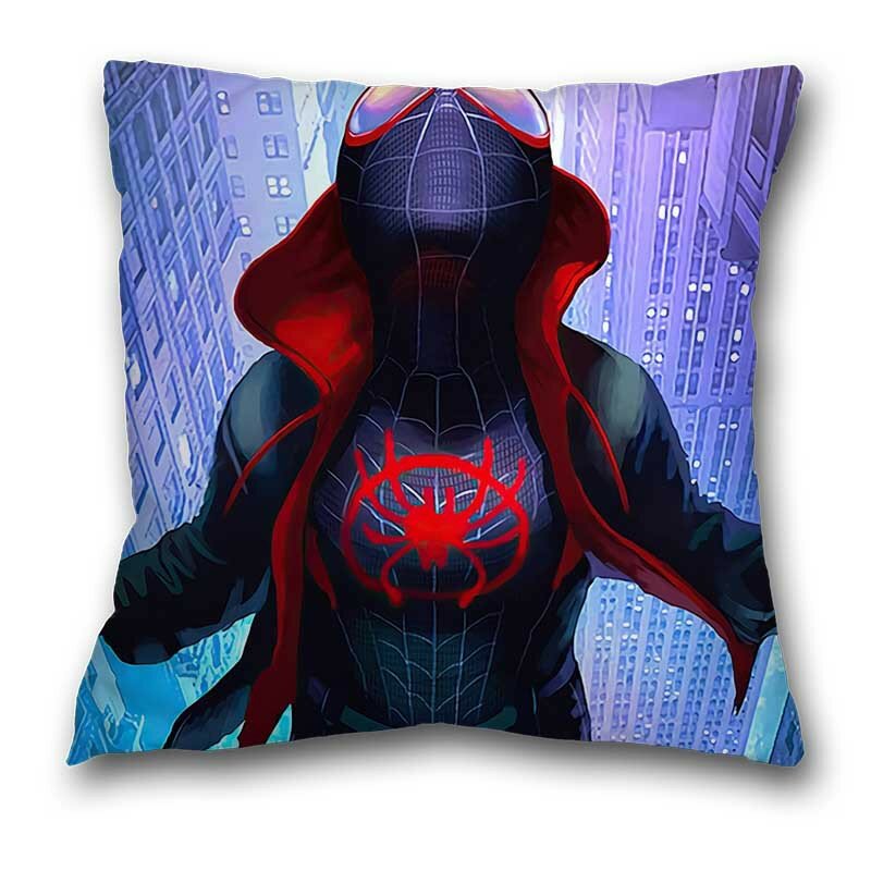Funda de cojín de superhéroe de Anime de Disney, cubierta de almohada suave con estampado de Iron man, Caption America, decoración del hogar, regalo para fanáticos, 45x45cm