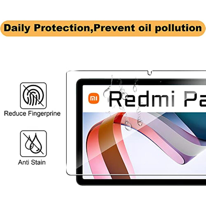 Protector de pantalla de vidrio templado HD a prueba de arañazos para Redmi Pad 10,61, película de 11 pulgadas para Xiaomi MI Redmi Pad SE, 2 piezas