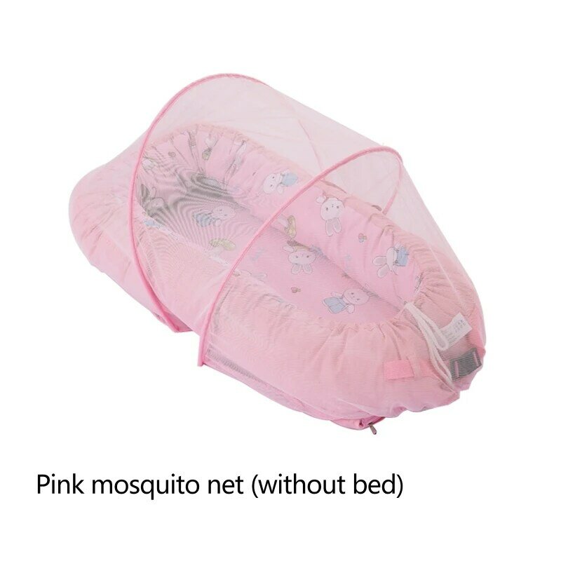 เปลเด็กมุ้งกันยุงแบบพกพาพับเตียงทารกหลังคาตาข่ายตาข่ายแมลง