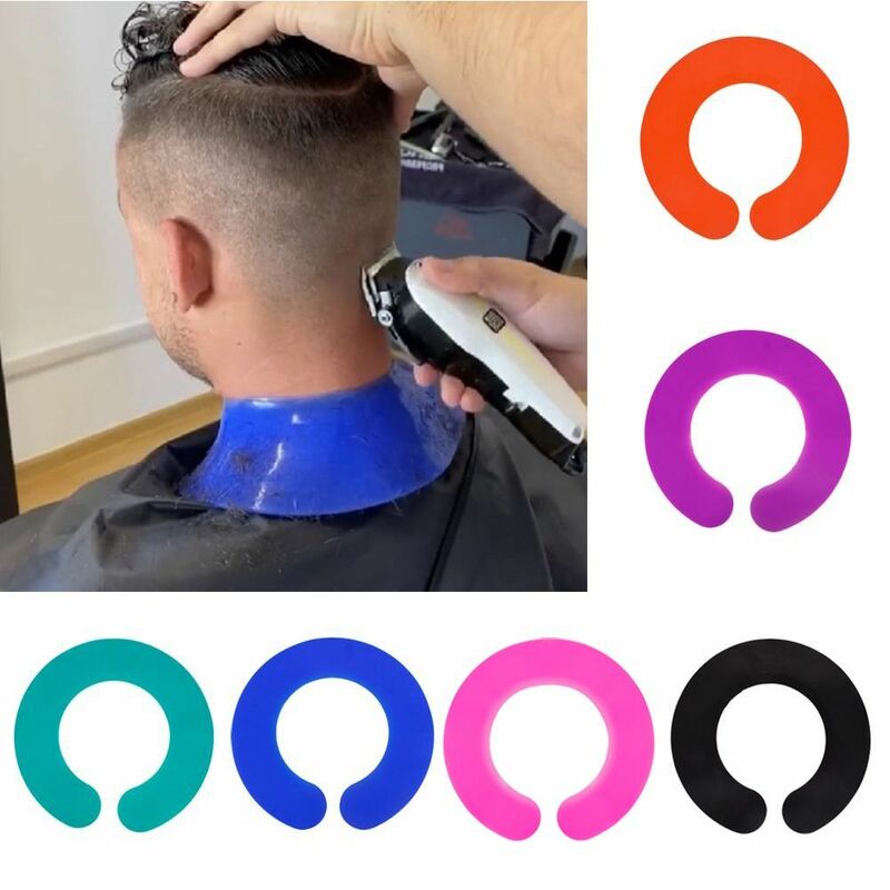 Stylista cięcia kołnierz silikonowy koloryzująca włosy szal wodoodporny szyi Cape pokrowiec owijający fryzjer fryzjerstwo farbowanie włosów akcesoria