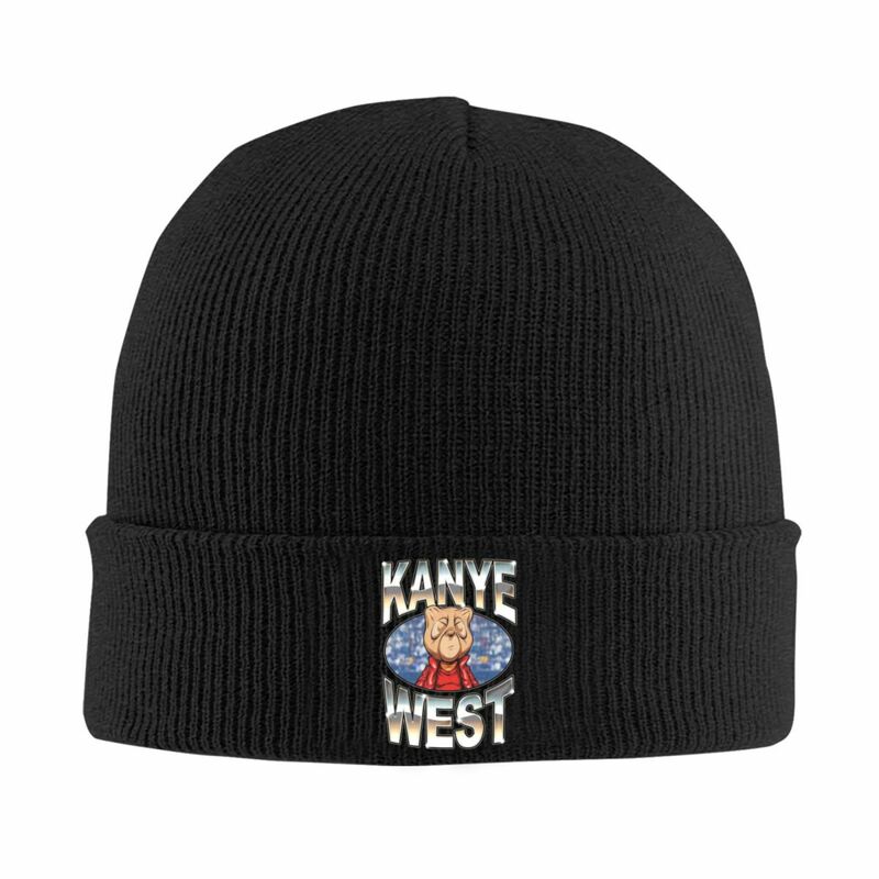 Kanye West Meme topi rajut pria wanita, topi rajut kualitas tinggi musim dingin Y2K