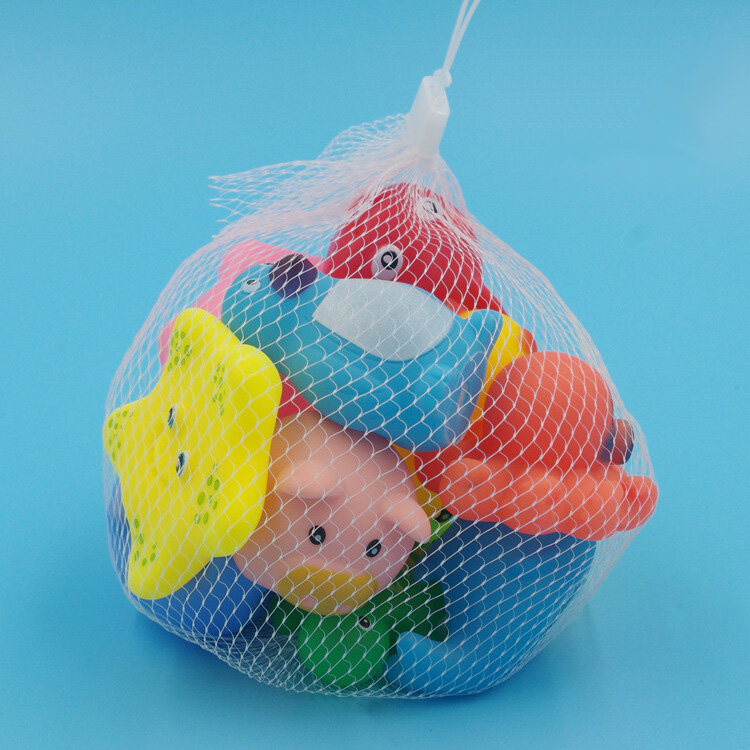 10 sztuk/zestaw dziecko słodkie zwierzaki zabawka do kąpieli pływanie zabawki wodne miękkie gumowe Float wycisnąć dźwięk dzieci Wash Play Funny Gift Dropshipping