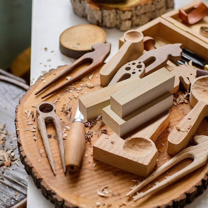 Basswood Carving Kits, Blocos de madeira inacabados para escultura em madeira, Hobby Art Crafts