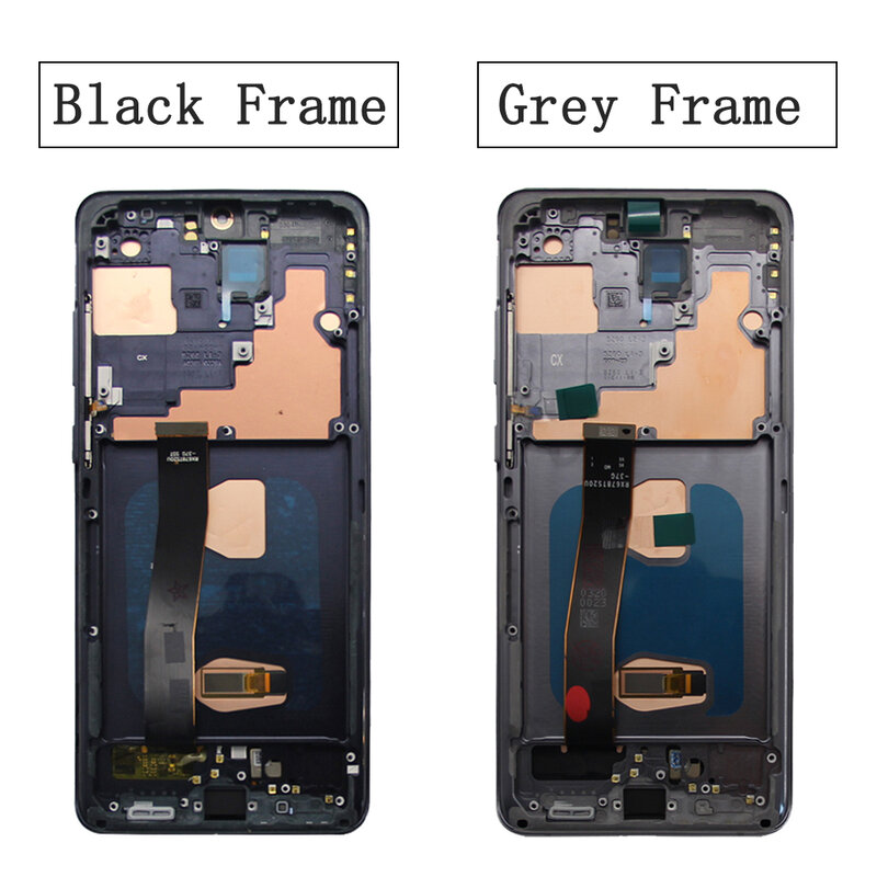 Layar AMOLED baru untuk Samsung Galaxy S20 Ultra 4G 5G LCD layar sentuh rakitan untuk Samsung S20 Ultra G988B/DS G988U LCD