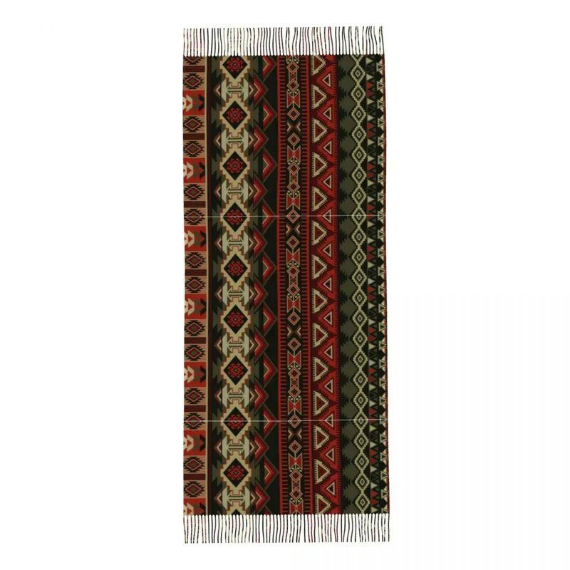 Geometris ornamen keramik Wallpaper tekstil Web Kartu wanita Pashmina selendang membungkus Fringe syal panjang besar