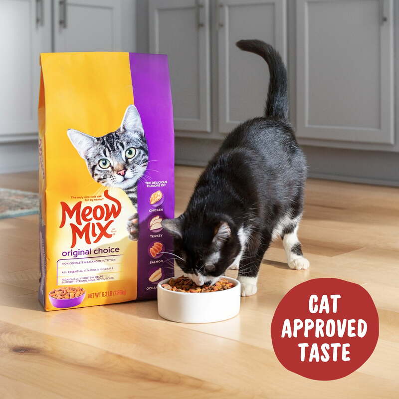 Makanan kucing kering pilihan asli Meow Mix, 30 pound