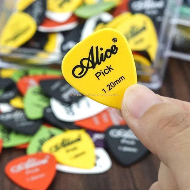 Alice gefrostete glatte Oberfläche Pick Folk Akustik gitarre Fingers tück Elektro schrapnell 0,58mm-1,5mm 50 Stück Großhandel