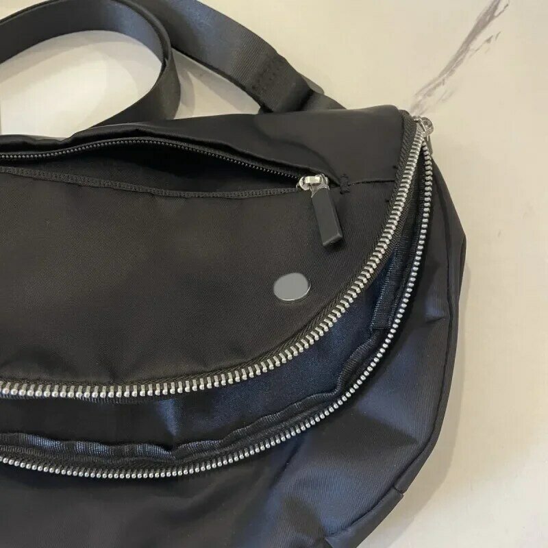 Универсальная вместительная сумка через плечо объемом 5 л унисекс, повседневная спортивная водонепроницаемая сумка для фитнеса с металлическим логотипом