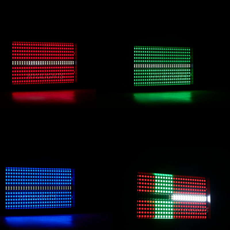Lámpara estroboscópica LED Mni RGB 3 en 1 de 60W, barra estroboscópica con 8 particiones, 8000K, 4 particiones, DMX, efectos de iluminación de escenario, superbrillante, Dj