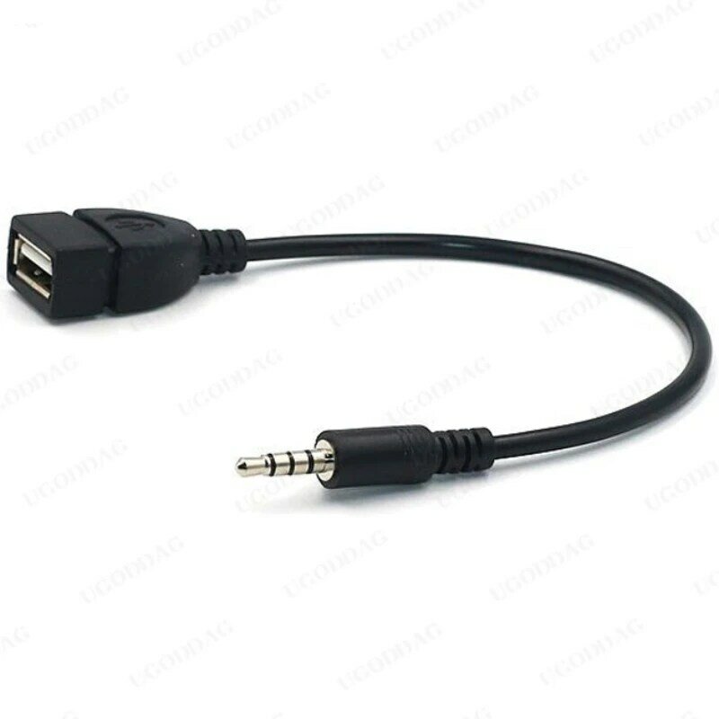 سيارة مشغل MP3 محول 3.5 مللي متر ذكر AUX الصوت جاك التوصيل إلى USB محول كابل الإناث الحبل التكيف ل سيارة MP3 اكسسوارات السيارات
