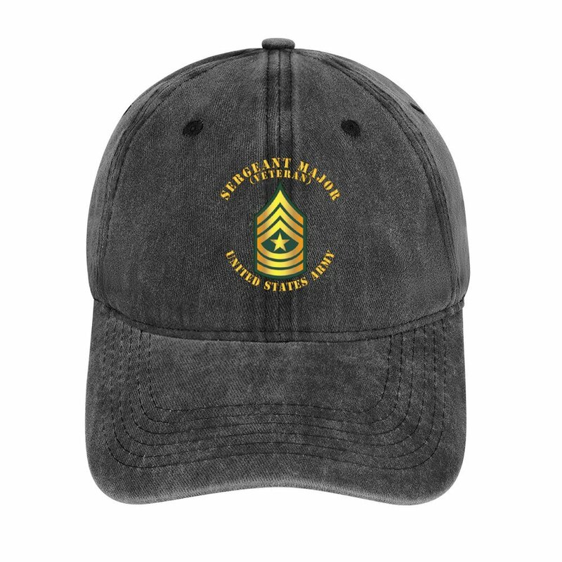 Chapeau de cowboy vétéran pour homme et femme, casquette de pêche, vêtements de golf, armée, sergent major, SGM, marque