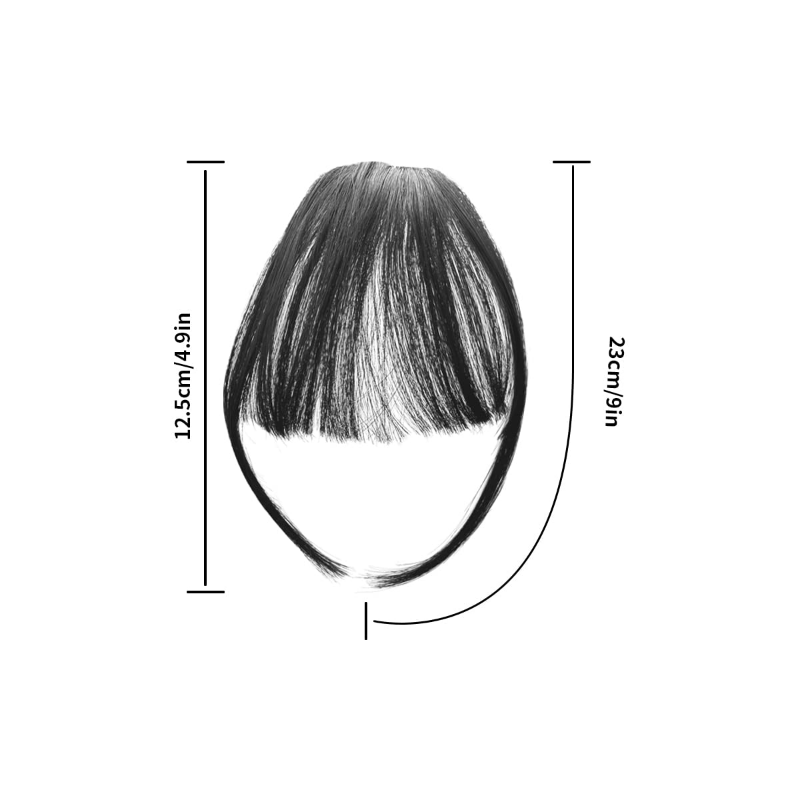 ヘアピースでフリンジ、女性のためのフリンジのとげのあるヘアクリップ、日常着、1個