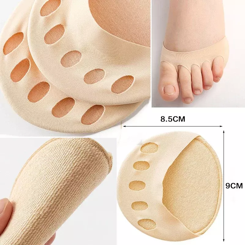 2/4Pcs Five Toes Forefoot Pads Women High Heels Half Insoles Calluses Corns Foot Pain Care Absorbs Shock Socks Toe Pad Inserts
