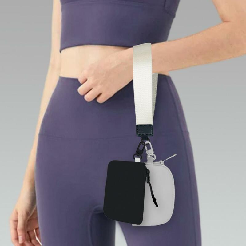 取り外し可能なクリップ付きの柔軟なハンドバッグ,多用途の財布,ジッパー式クロージャー付きの軽量ソフトバッグ