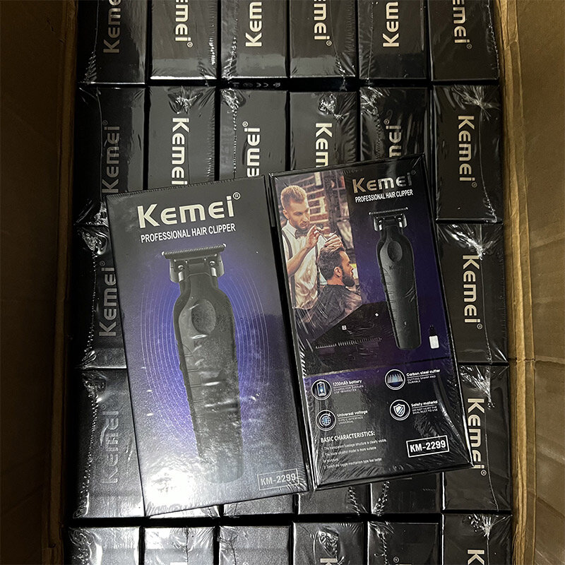 Kemei 2299 Barber Cordless Hair Trimmer 0mm Zero Gapped Carving Clipper Detailer macchina da taglio elettrica professionale