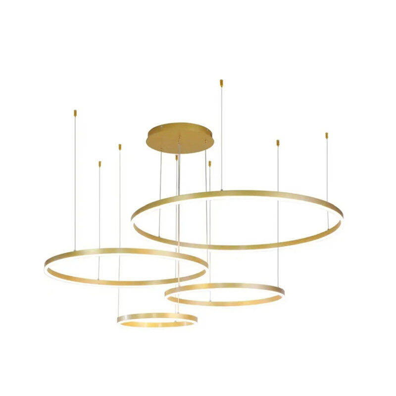 Moderne Led Hanglamp Hanglamp Goud Zwart Wit Koffieringen Nordic Kroonluchters Voor Kunst Creatief Design Luxe Huisdecoratie
