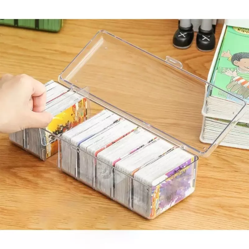 Caja divisora ​​de tarjetas plástico, caja almacenamiento naipes, caja baraja cartas transparente, organizadores,
