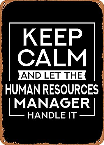 Keep Calm HR Manager Vintage Look Metal Sign Patent Art Prints Retro Gift 8x12 Inch