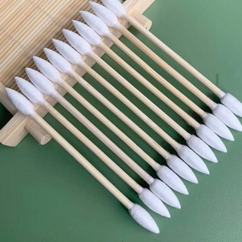 Disposable Double Pointed Cotton Buds Double Precision Tips Cleaning Narrow Areas Cotton Swabs Cleaning Tool Natural Cotton