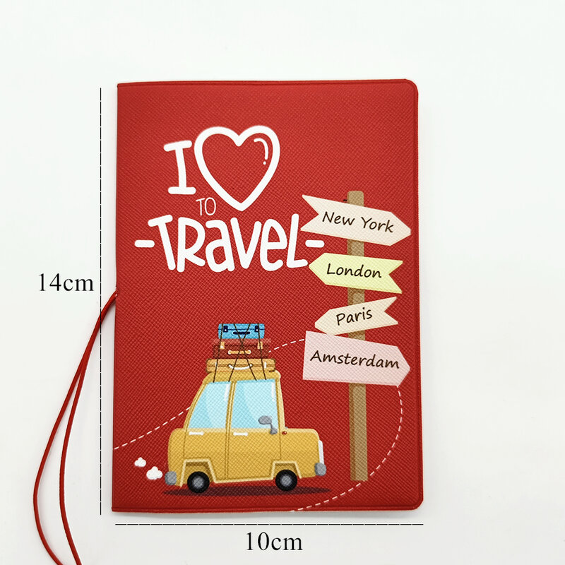1 Piece I Love Pu Passport Cover/Case/ Holder/ Wallet  Travel Accessories for Girls or Women