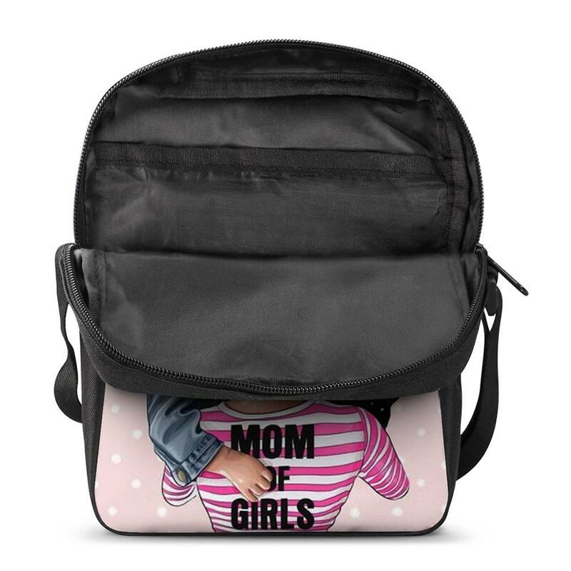 새로운 슈퍼 엄마 아빠 아이 사랑하는 가족 패턴 여성 메신저 가방, 작은 크로스 바디 가방 학생 소년 소녀 책 가방