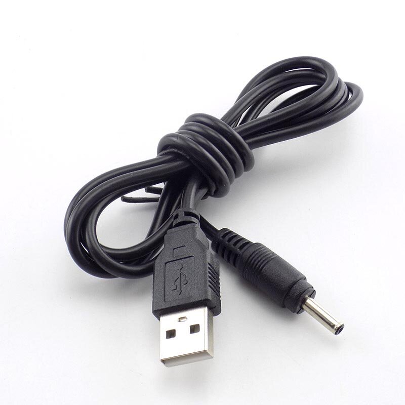 3.5mm Mirco USB Charger Cable DC Power Supply Adapter Charger Flashlight Head Lamp Torch Light 18650 Rechargeable Battery L19