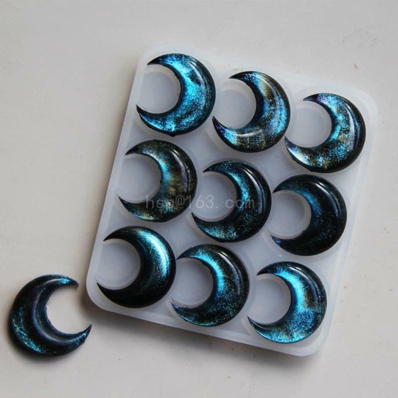 Durable Silicone Mold Moon and Pendant Mould Unique Crystal Resin Jewelry Making Molds for DIY Enthusiasts