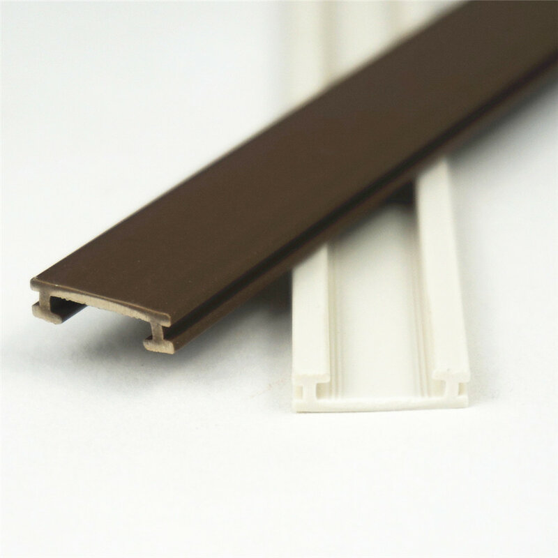 Perfil de janela extrudada PVC personalizado, canal tipo U e C, extrusão plástica LED, perfil upvc