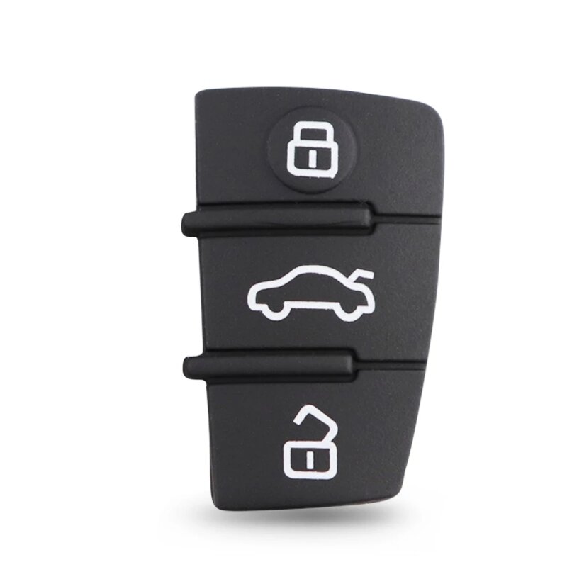 XNRKEY 2/3 przycisk obudowa kluczyka samochodowego silikonowy gumowy przycisk podkładka do naprawy skóry dla Audi A3 A4 A5 A6 A8 A2 TT B6 Q3 Q5 Q7 S RS przypadku Pad