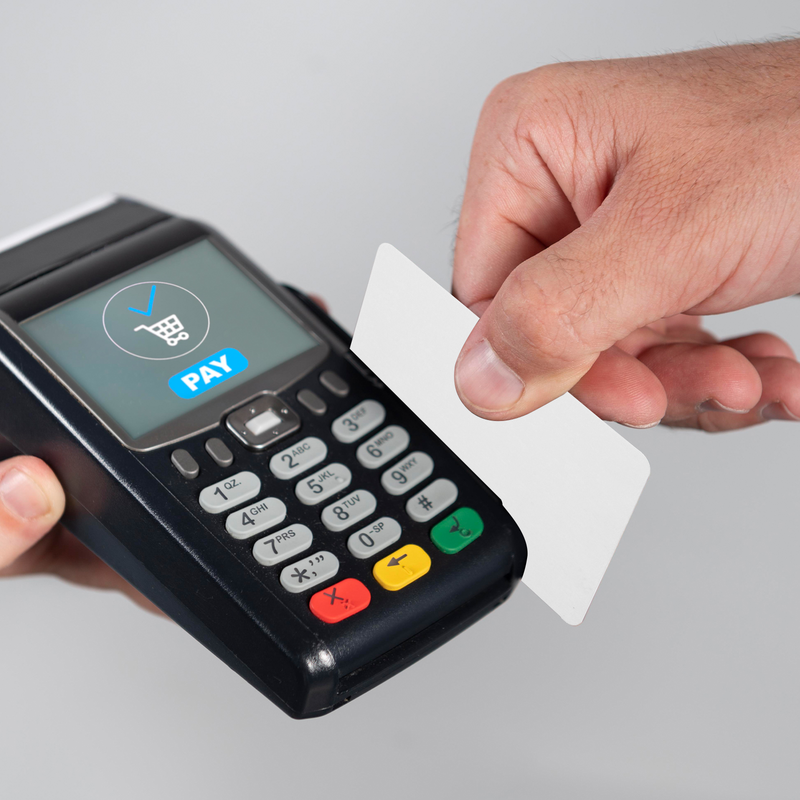 10 buah semua tujuan pembersih pembaca kartu yang dapat digunakan kembali alat pembersih kartu untuk Terminal Printer kredit dua sisi