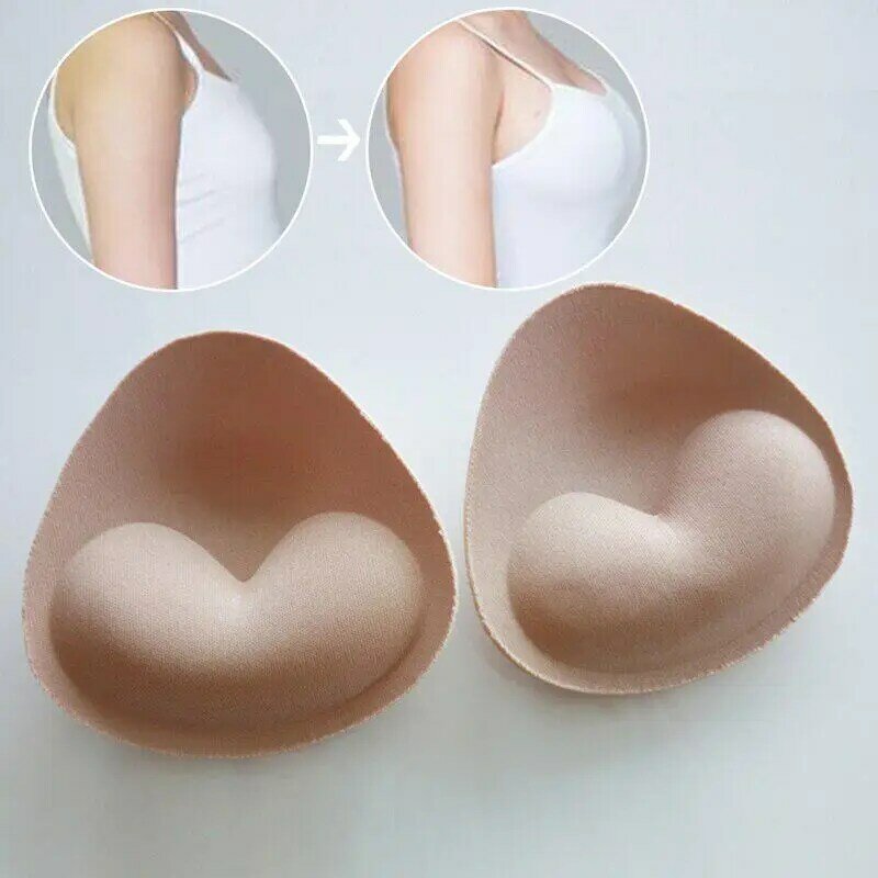 Espessado Esponja Bra Pads, Push Up Breast Enhancer, Sutiã removível Padding, Insere copos para maiô, Bikini Padding Intimates