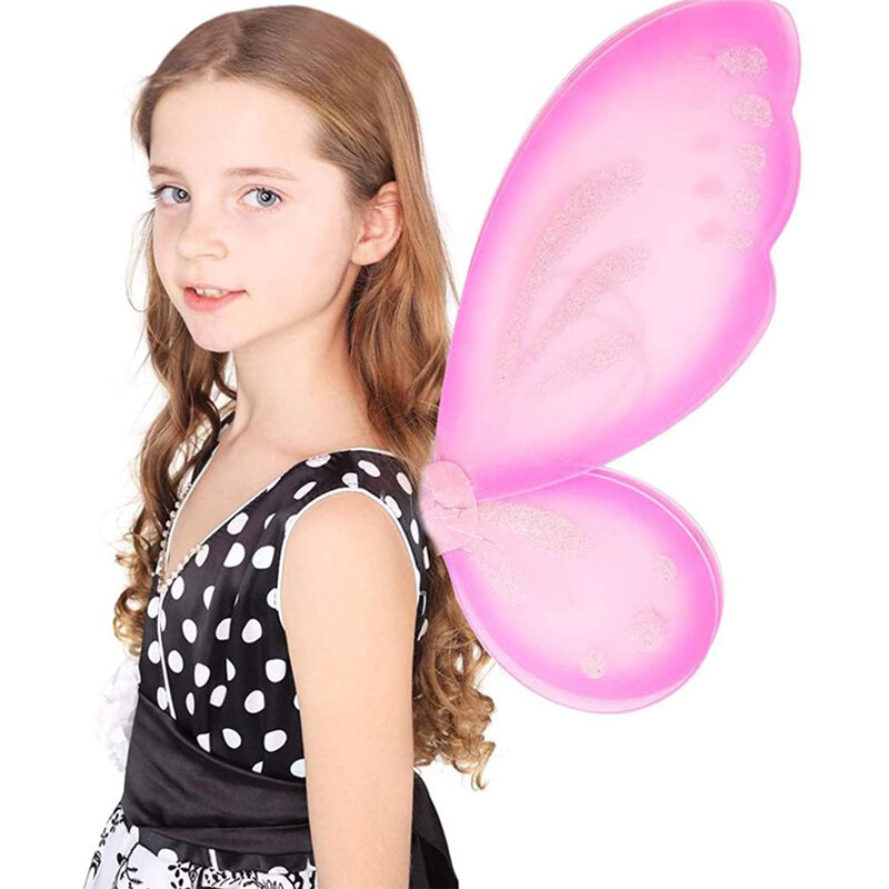 Ragazze farfalla fata ali fata Costume Sparkle principessa ali favore del partito del bambino vestire fata ali Costume puntelli 45x57cm