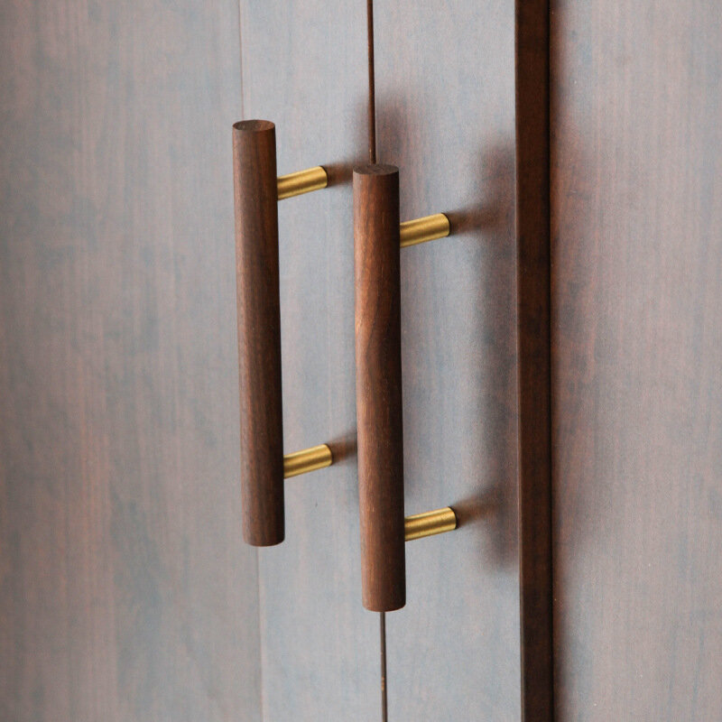 クローゼットや家具用の北欧の木製ハンドル,クローゼット,引き出し,家具のドアと引き出しのペア