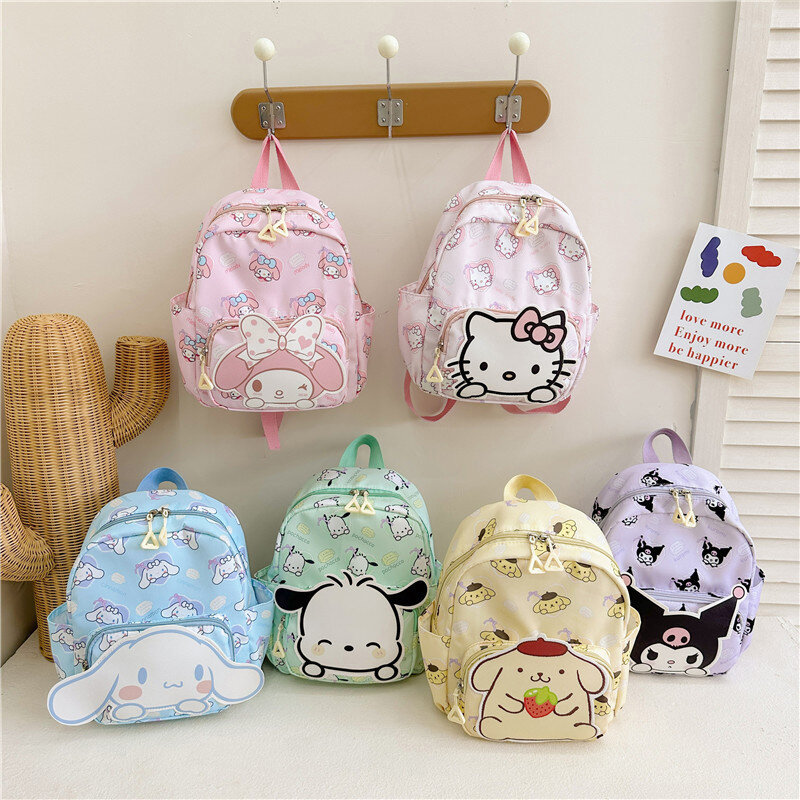 Sanrio школьная сумка Kuromi Cinnamoroll Kawaii Мультфильм Аниме школьная сумка для хранения канцелярских принадлежностей уличные рюкзаки Игрушки для девочек