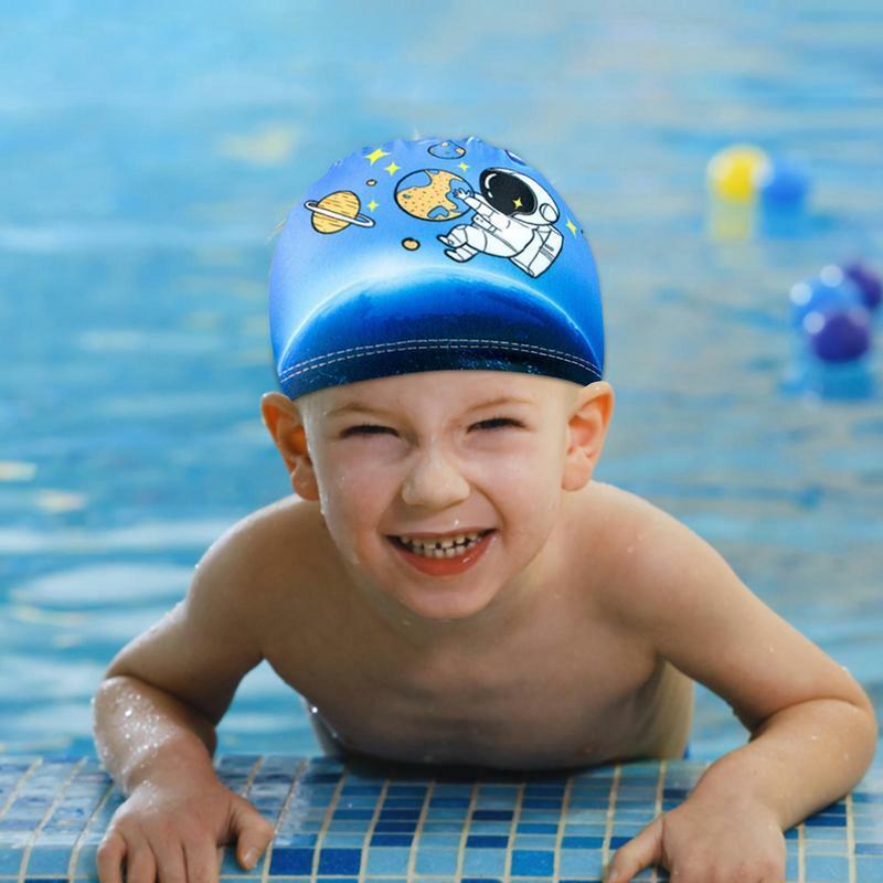 Kinder Badehut für Jungen und Mädchen elastische Kleinkind Badehut atmungsaktive Kinder Badehüte für lange Haare und kurze Haare Teen