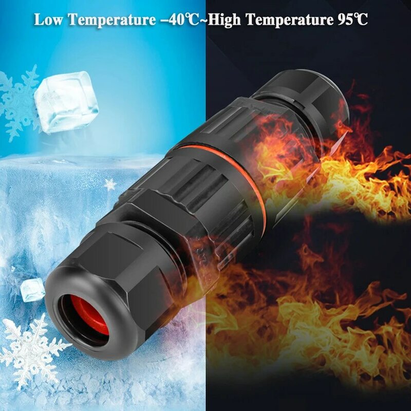 IP68 Waterproof Joint Wire Quick Connection Waterproof Connector 2/3 Pin Solder Less LED Lamp Wiring Outdoor Rainproof Terminal