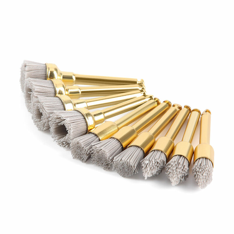 AZDENT 10pcs spazzola per lucidatura dentale ossido di alluminio/spazzole per profilassi per lucidatura in carburo di silicio per manipolo contrangolo