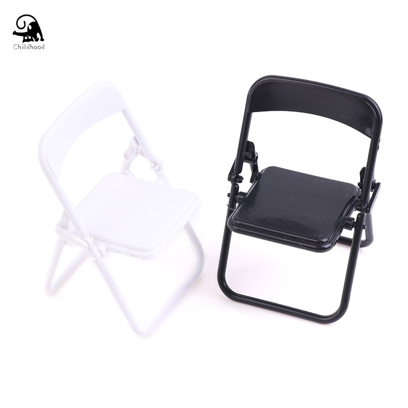 1 шт., мини-стул 1:12, миниатюрный стул для кукольного домика, пластиковое кресло, складной стул, имитация мебели, аксессуары для декора кукольного домика