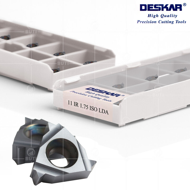 DESKAR 100% 오리지널 11IR 11ER 0.5 0.75 1.0 1.5, 2.0ISO 2.5ISO LDA, 고품질 CNC 선반 커터, 스레딩 카바이드 인서트 도구