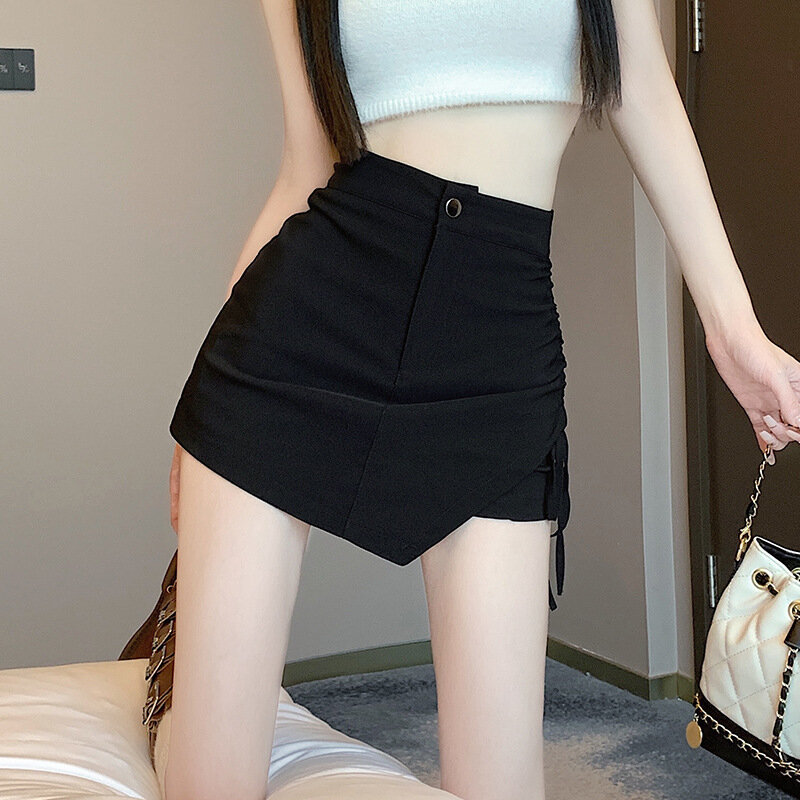 Skirts Women Fashionable Daily Tender Elegant Temperament Drawstring Summer Chic Mini Sexy Hotsweet Korean Style Charming Lady