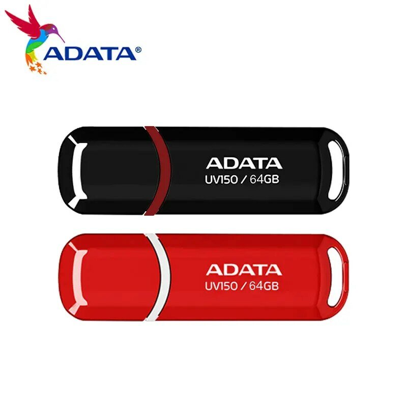 Oryginalny pamięć USB ADATA UV150 64GB 32GB szybki napęd USB 3.2 Flash czerwony Pen Drive do komputera U dysku